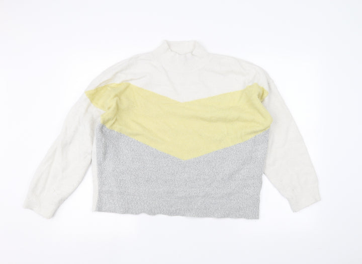 Oasis Womens White Pullover Jumper Size L