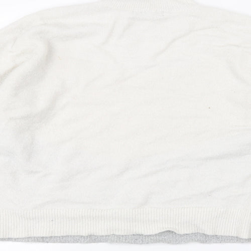 Oasis Womens White   Pullover Jumper Size L