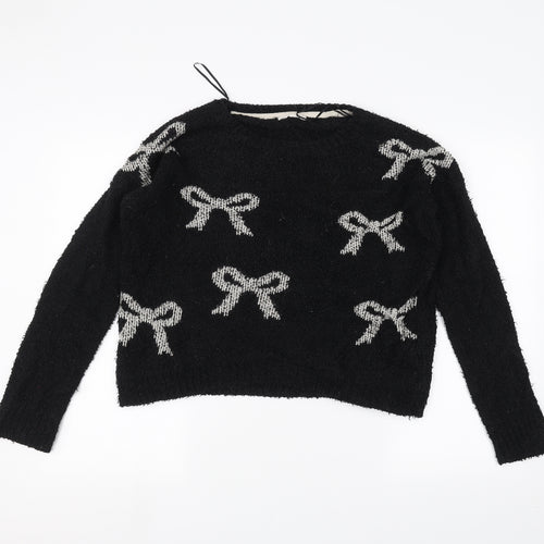 Love knitwear Womens Black   Pullover Jumper Size 10