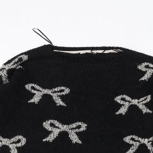 Love knitwear Womens Black   Pullover Jumper Size 10