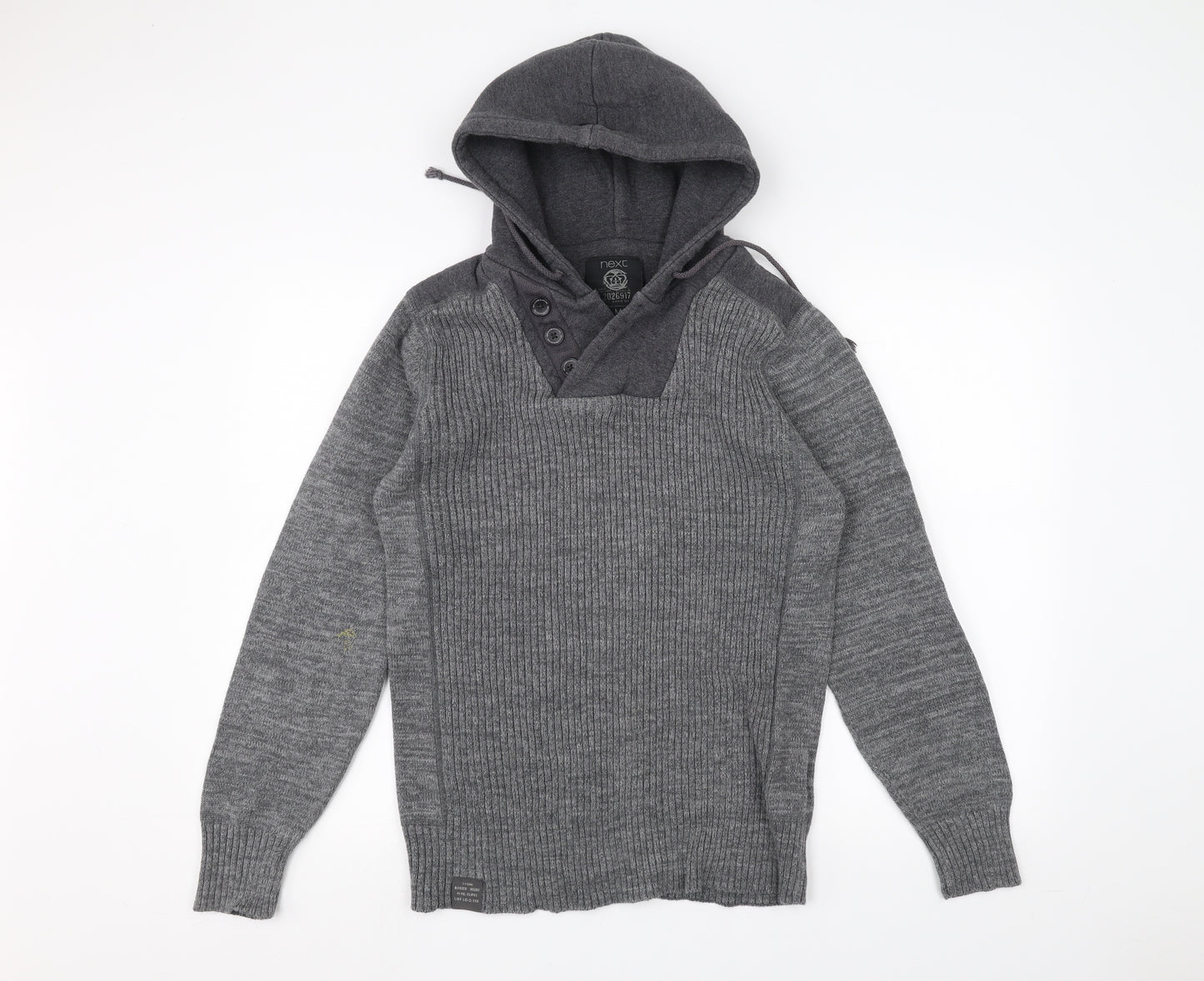 NEXT Mens Grey   Pullover Hoodie Size M