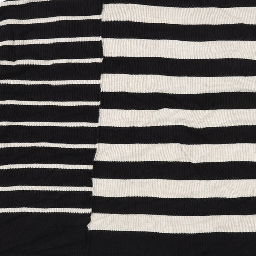 Wallis Womens Black Striped  Pullover Jumper Size S