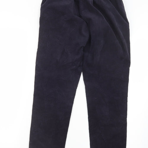 Marks and Spencer Womens Purple  Velvet Trousers  Size 10 L24 in