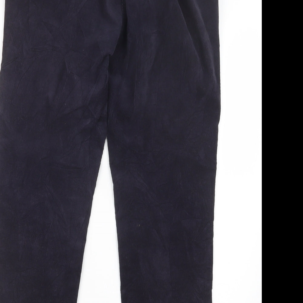 Marks and Spencer Womens Purple  Velvet Trousers  Size 10 L24 in
