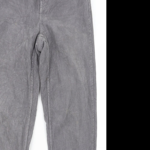Topshop Womens Grey  Velvet Trousers  Size 27 in L29.5 in - Mom Fit