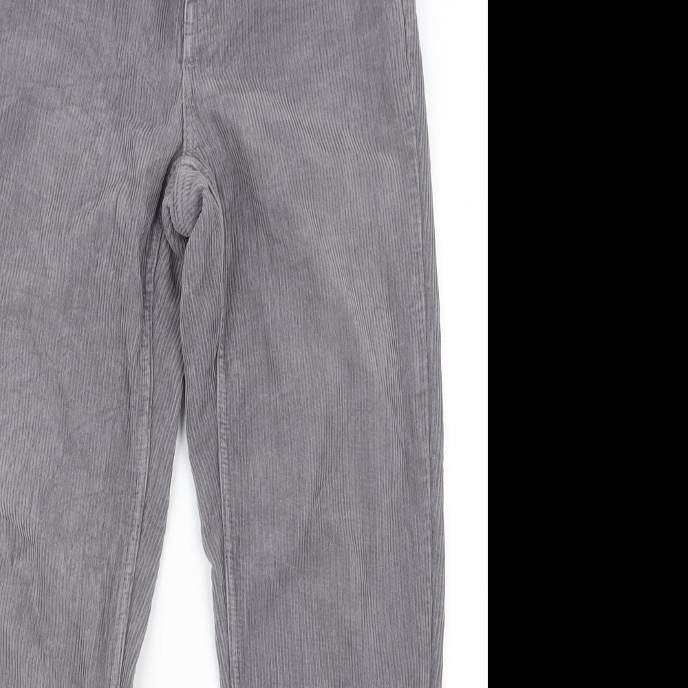 Topshop Womens Grey  Velvet Trousers  Size 27 in L29.5 in - Mom Fit