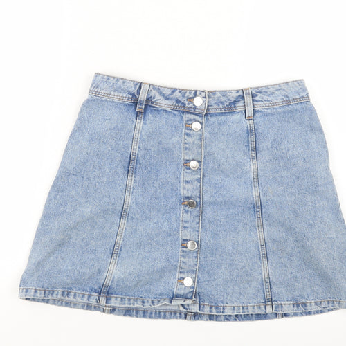 Divided by H&M Womens Blue  Denim Straight & Pencil Skirt Size 12