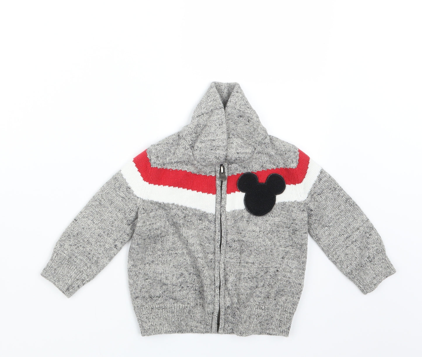 Gap Boys Grey  Knit Jacket  Size 12-18 Months  - Mickey Mouse