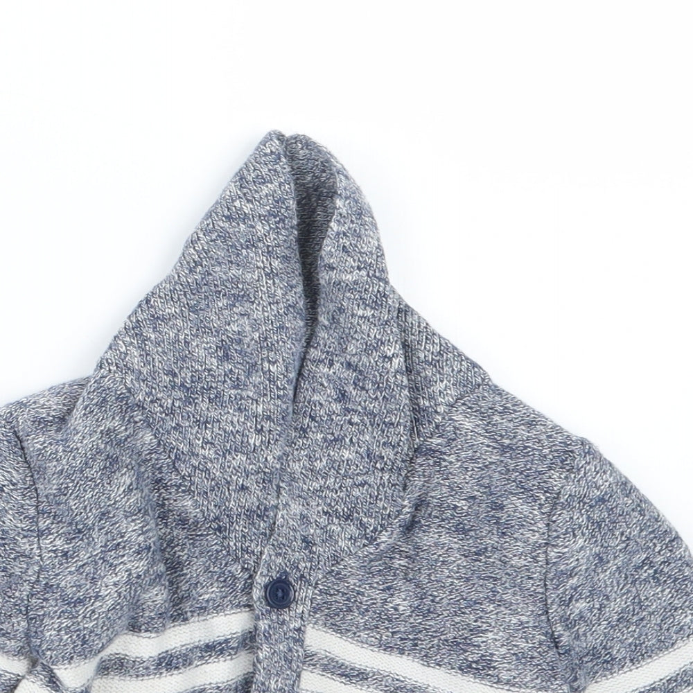 George Boys Blue  Knit Cardigan Jumper Size 12-18 Months