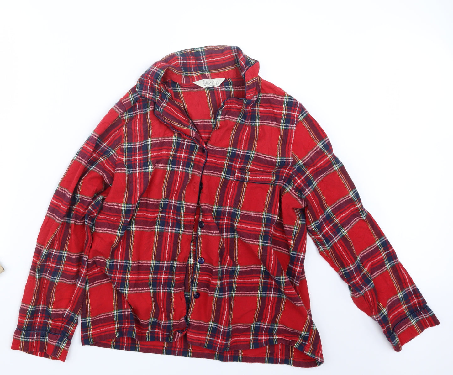 Love to Lounge Womens Red Check  Top Pyjama Top Size 14