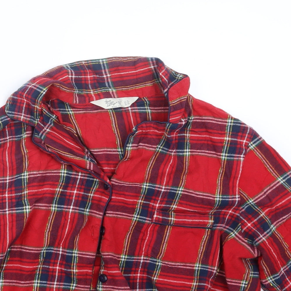 Love to Lounge Womens Red Check  Top Pyjama Top Size 14