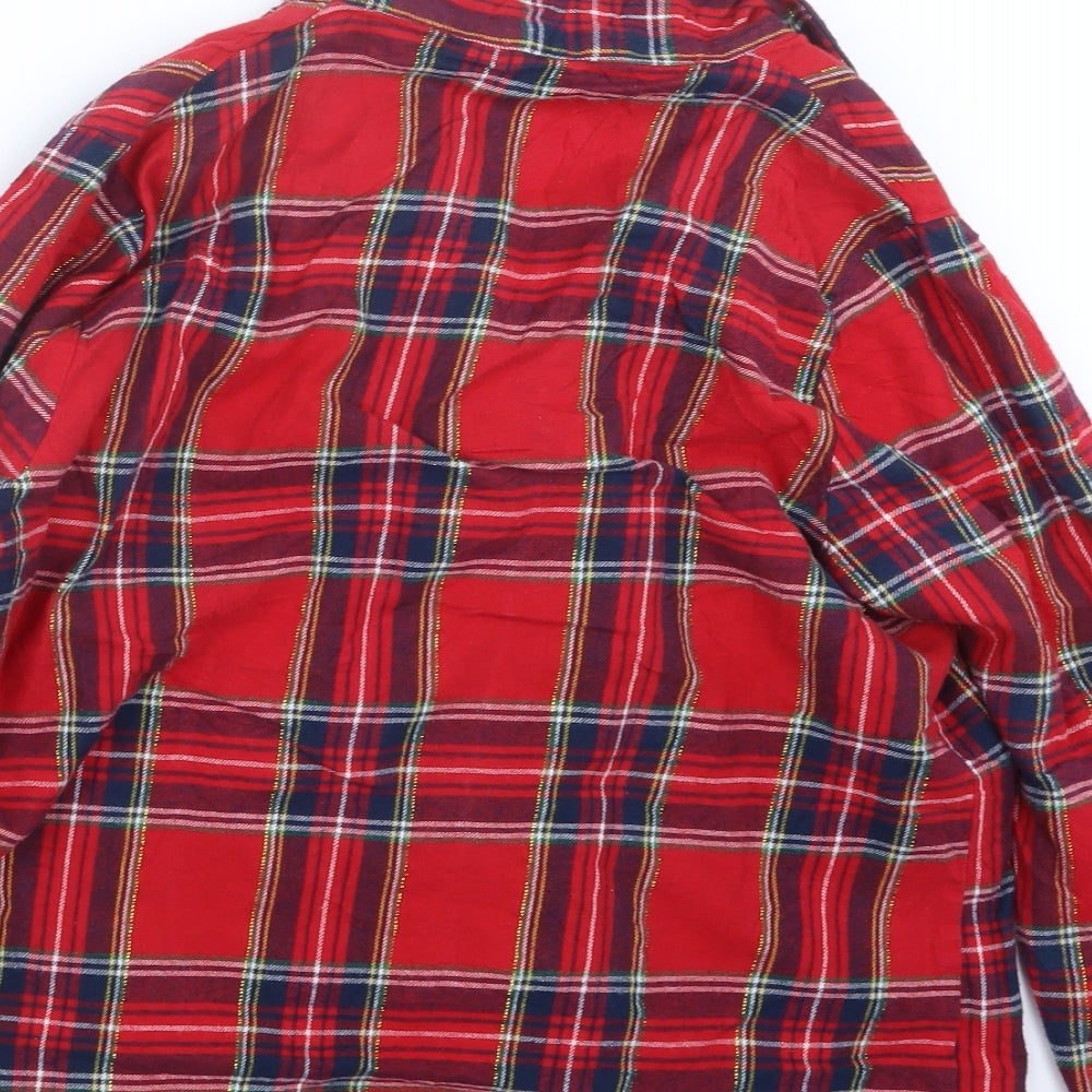 Love to Lounge Womens Red Check  Top Pyjama Top Size 14