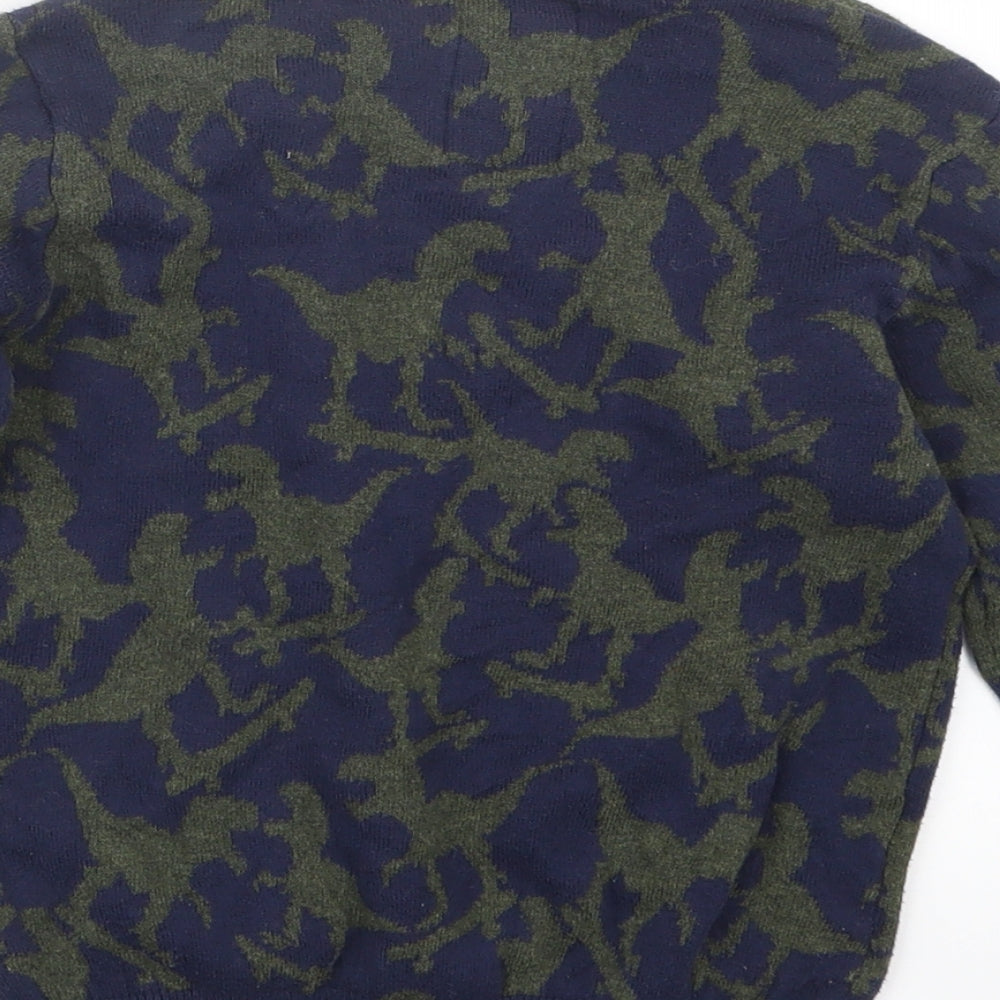 F&F Boys Blue  Knit Pullover Jumper Size 5-6 Years