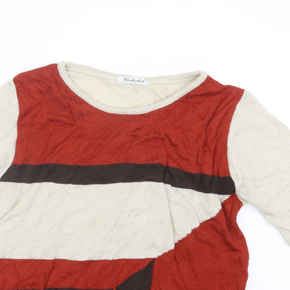 Berkertex Womens Beige  Knit Pullover Jumper Size 10