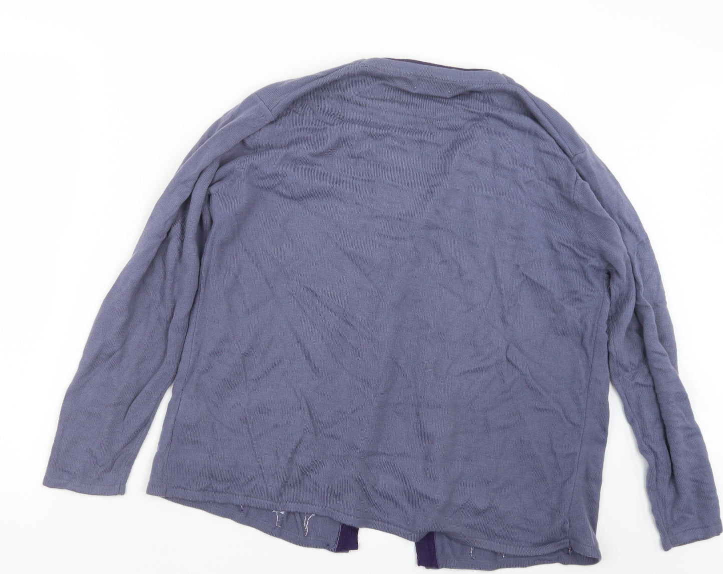 Bonmarché Womens Purple  Knit Cardigan Jumper Size M  - Top and cardigan in one