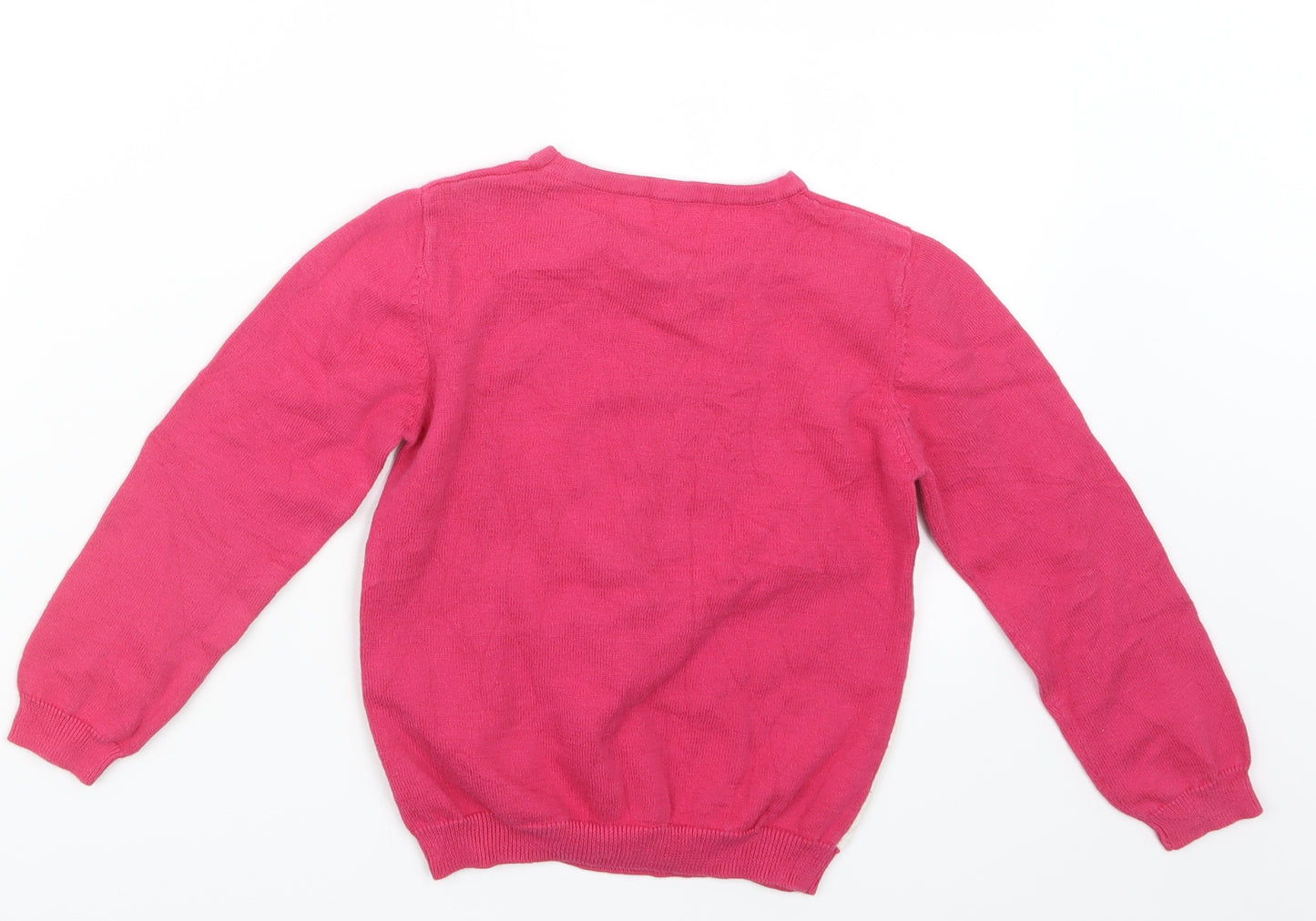 Matalan Girls Pink  Knit Pullover Jumper Size 4-5 Years