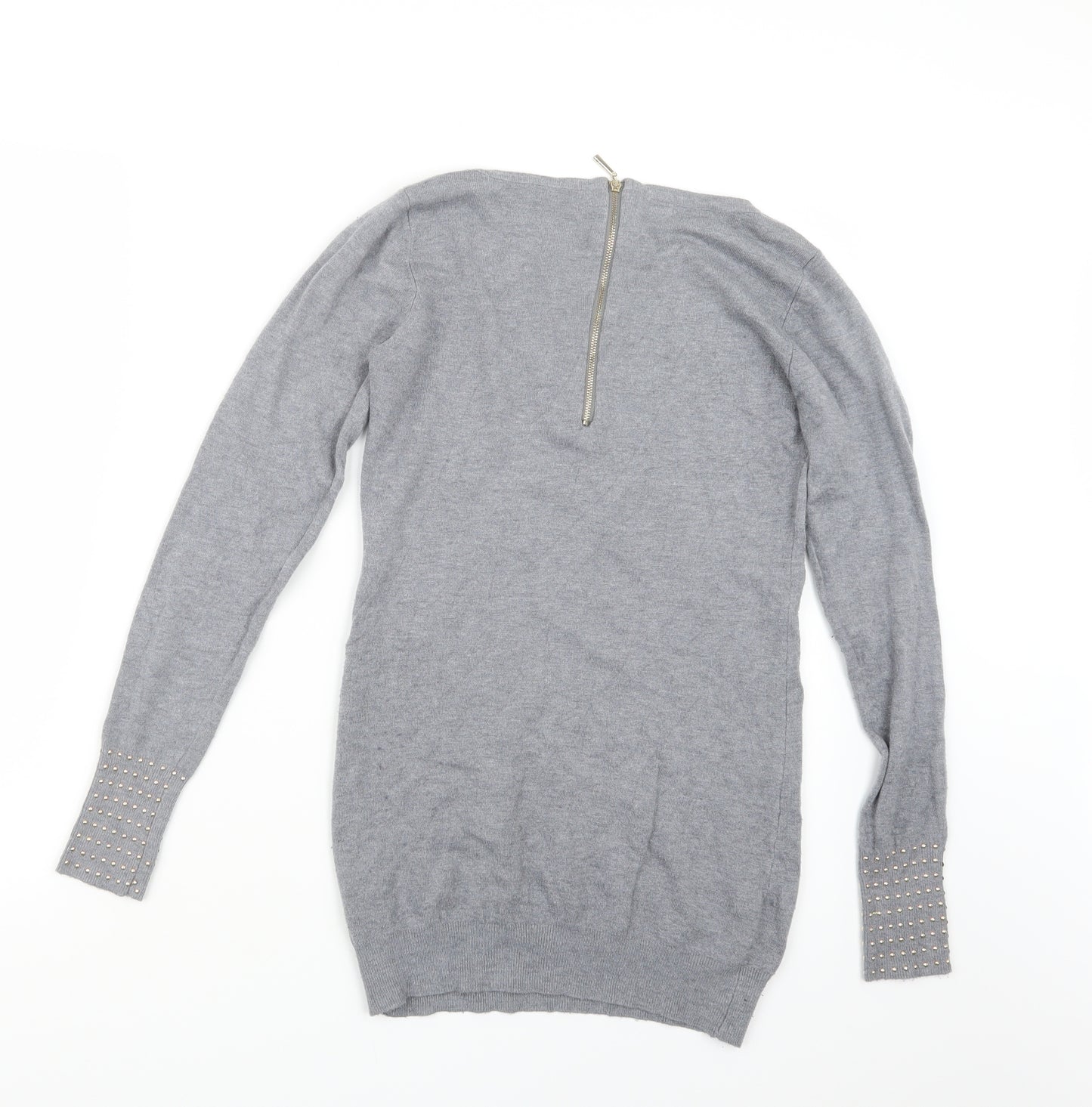 Minority Womens Grey  Knit Pullover Jumper Size S