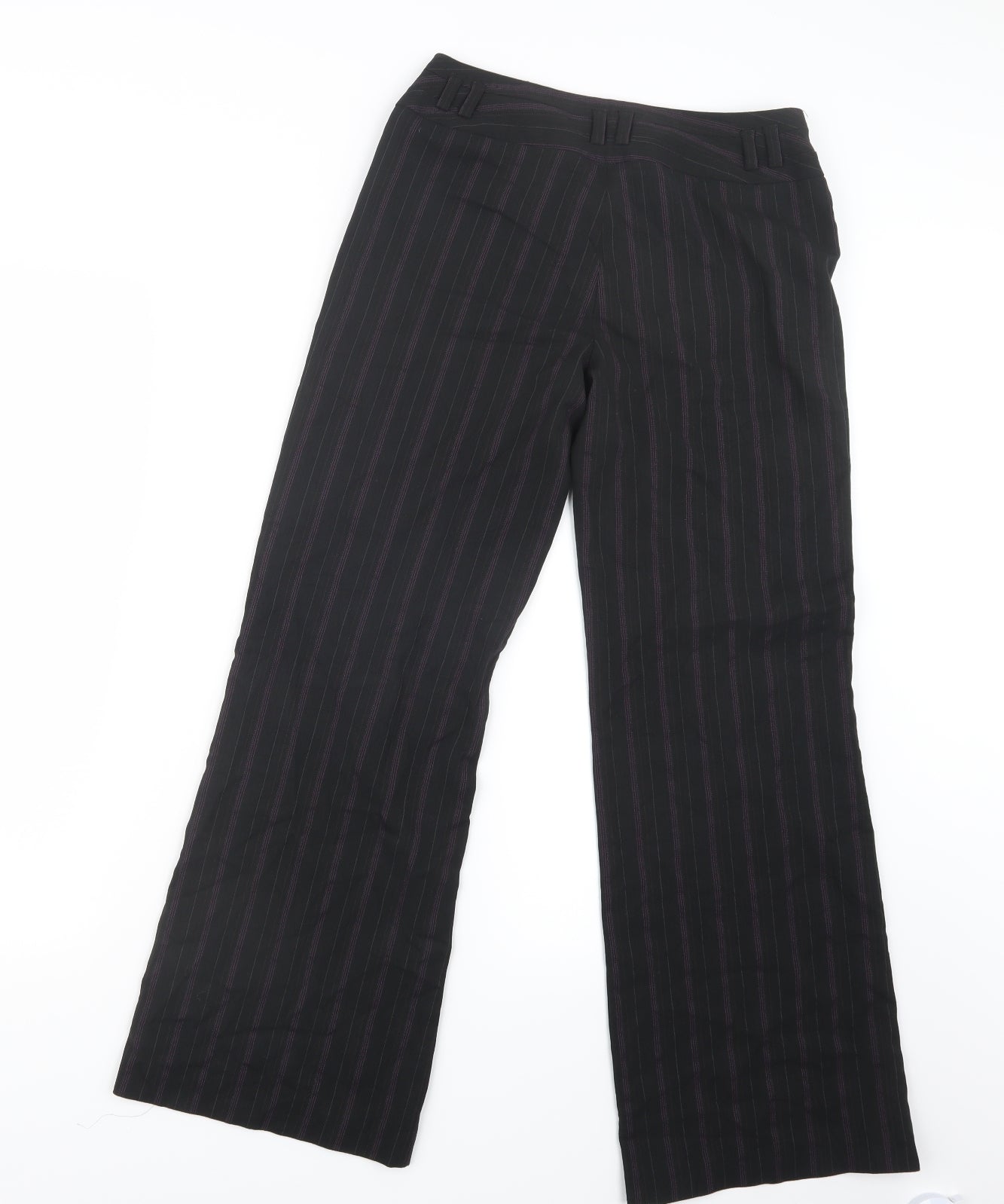NEXT Womens Black Striped  Trousers  Size 6 L28 in