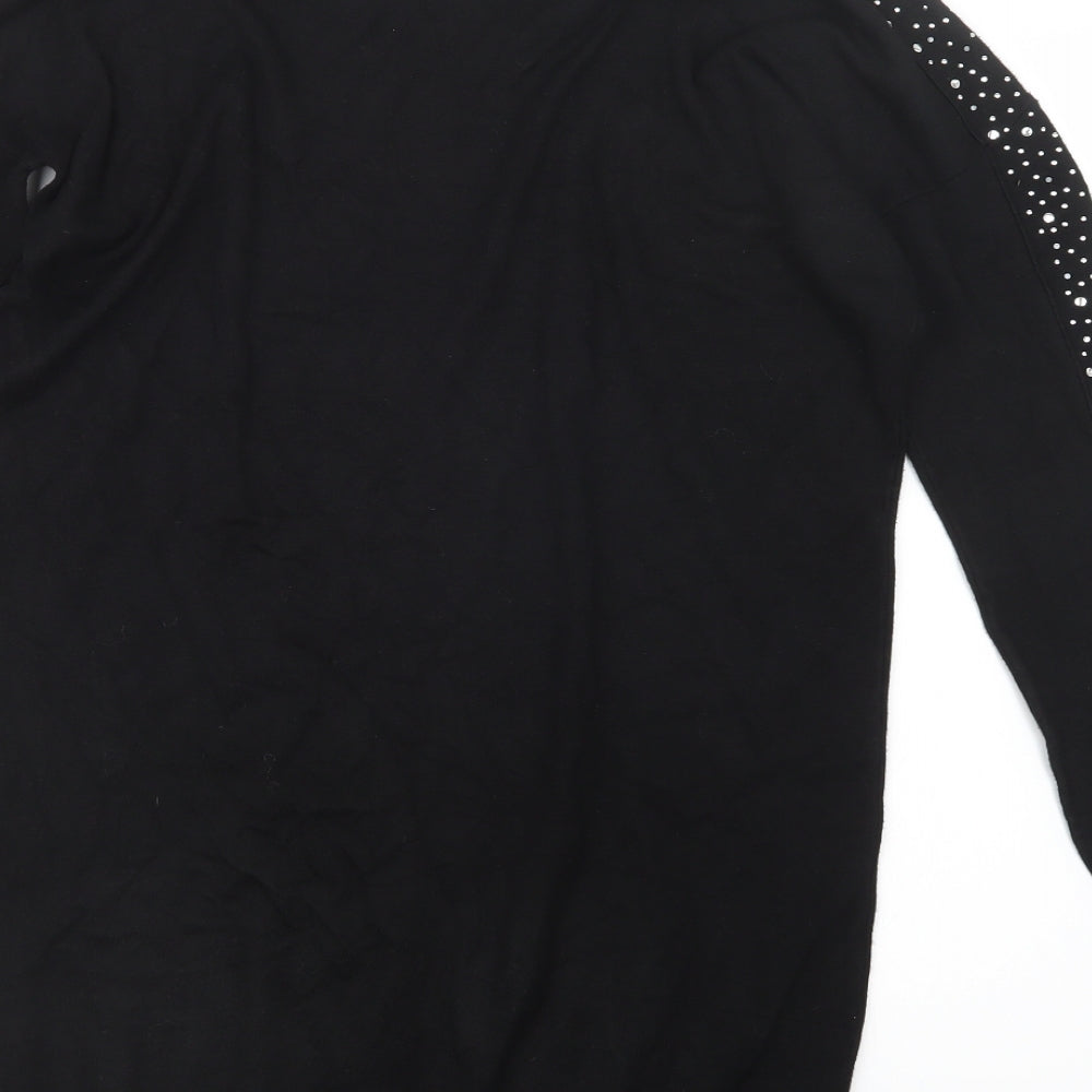 George Womens Black  Knit Pullover Jumper Size 12  - Long