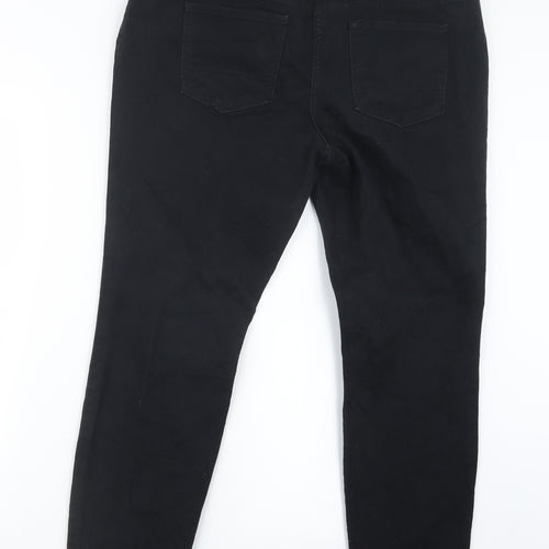 NEXT Womens Black  Denim Skinny Jeans Size 16 L28 in