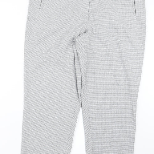 Carolina Belle Womens Grey Houndstooth  Trousers  Size 14 L25.5 in