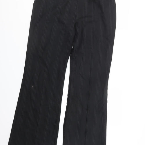 NEXT Womens Black Striped  Trousers  Size 14 L32 in