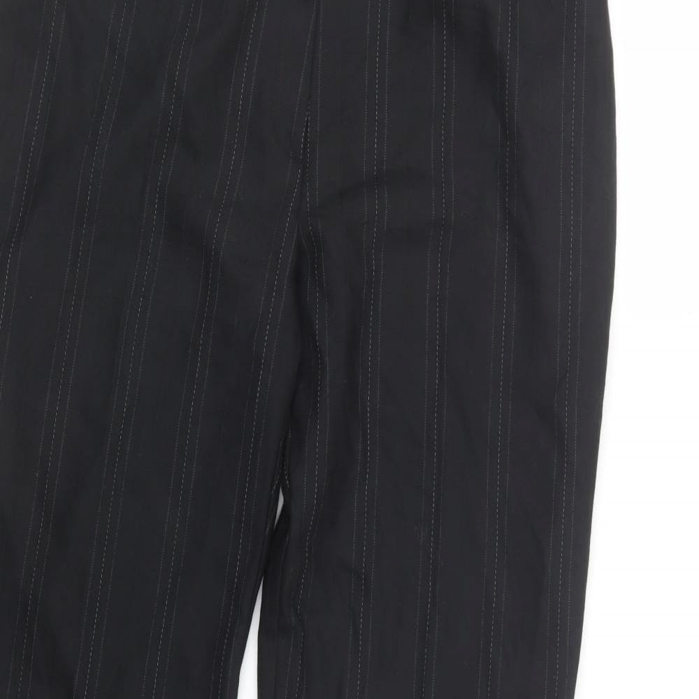 NEXT Womens Black Striped  Trousers  Size 14 L32 in