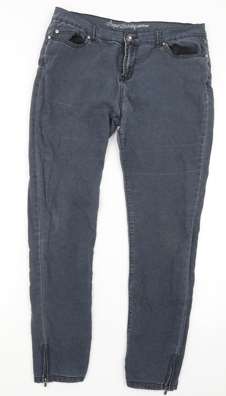 Denim Co. Womens Blue   Skinny Jeans Size 18 L28 in