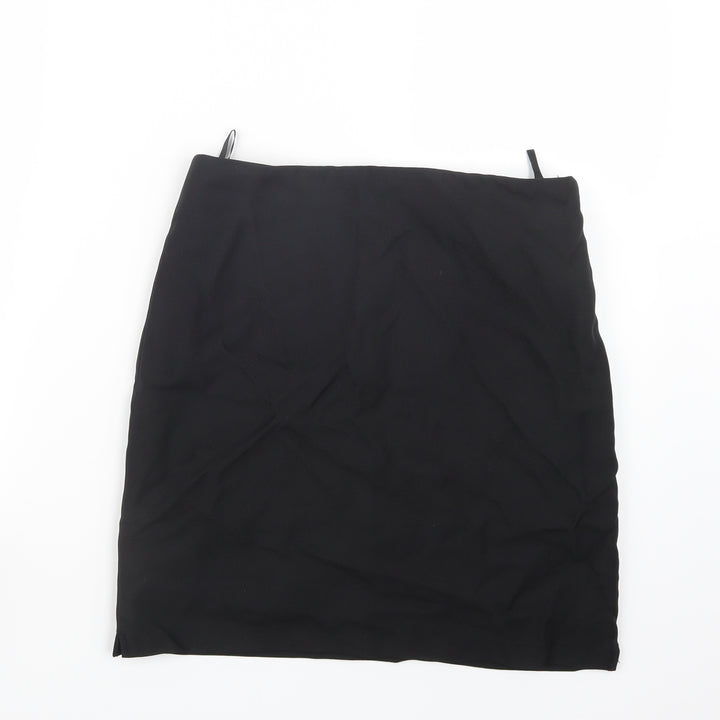 Beau Brummel Womens Black   Straight & Pencil Skirt Size 28 in