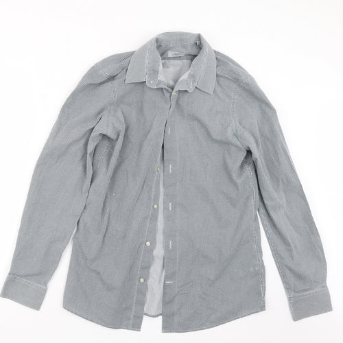 NEXT Mens Black    Button-Up Size 15.5
