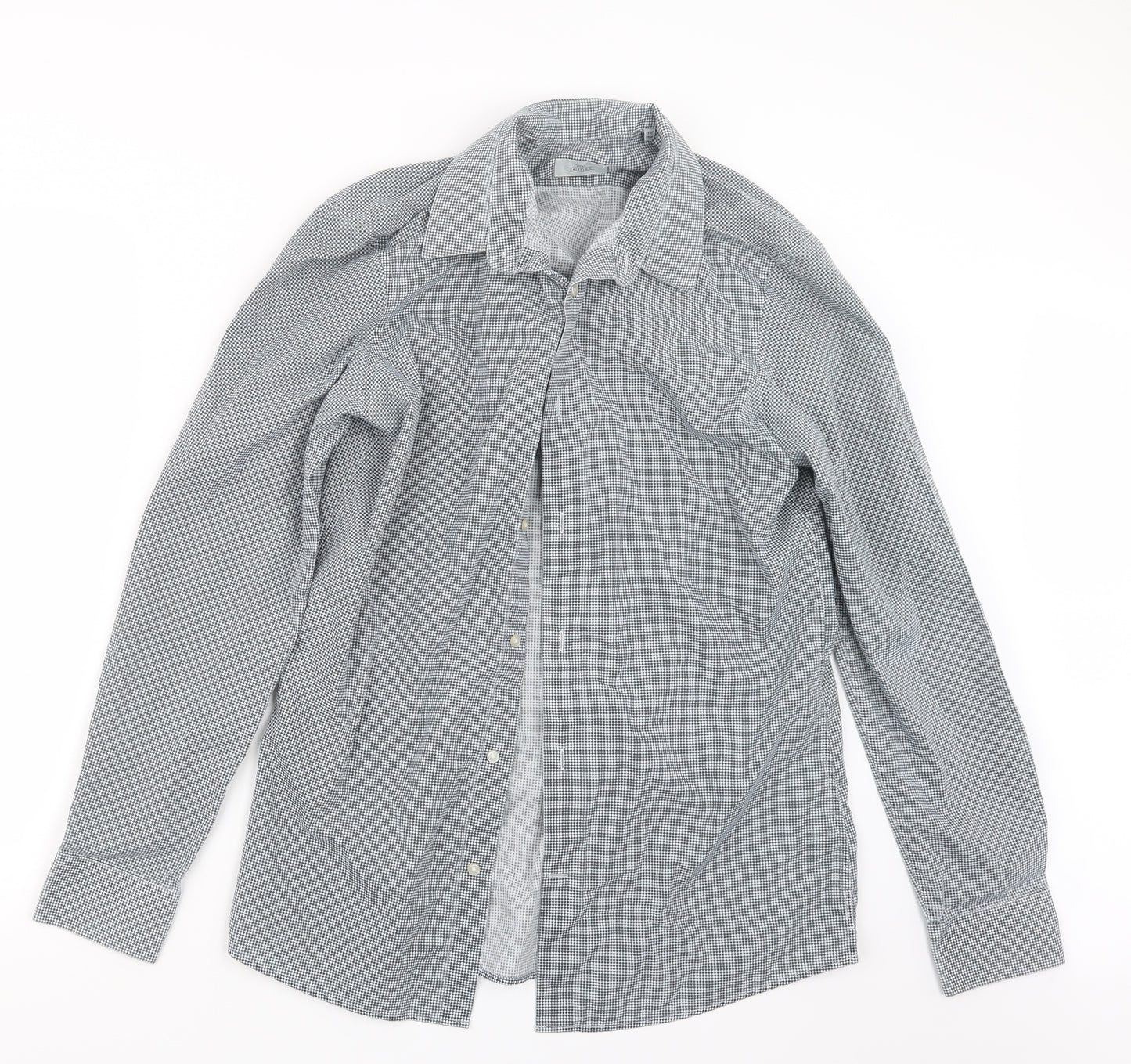 NEXT Mens Black    Button-Up Size 15.5