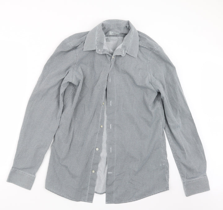 NEXT Mens Black    Button-Up Size 15.5