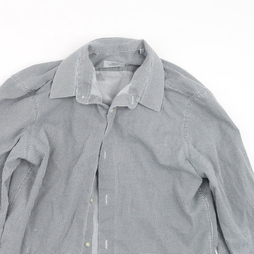 NEXT Mens Black    Button-Up Size 15.5