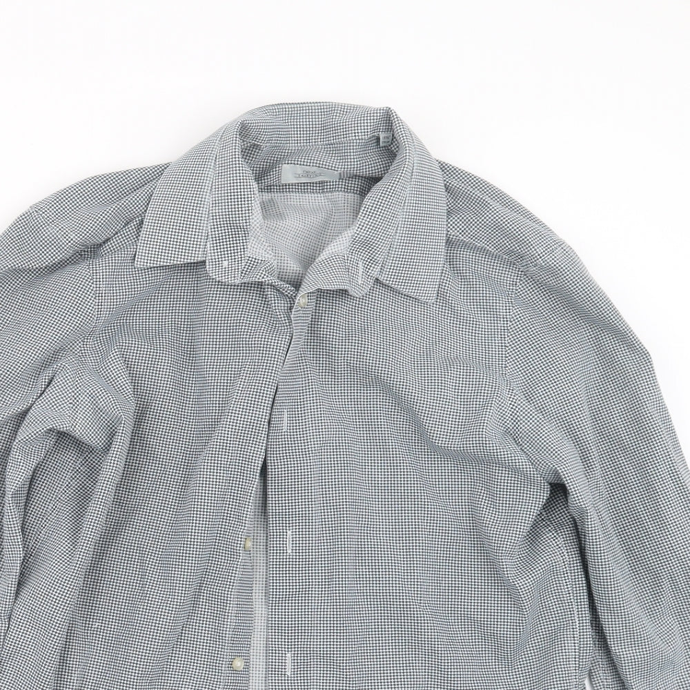 NEXT Mens Black    Button-Up Size 15.5