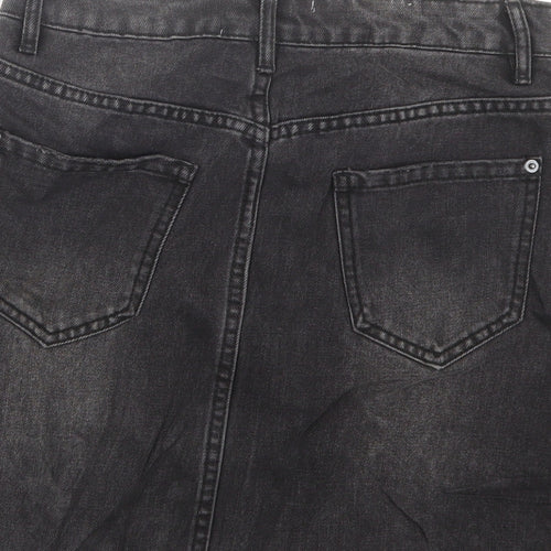 New Look Womens Black  Denim Straight & Pencil Skirt Size 6
