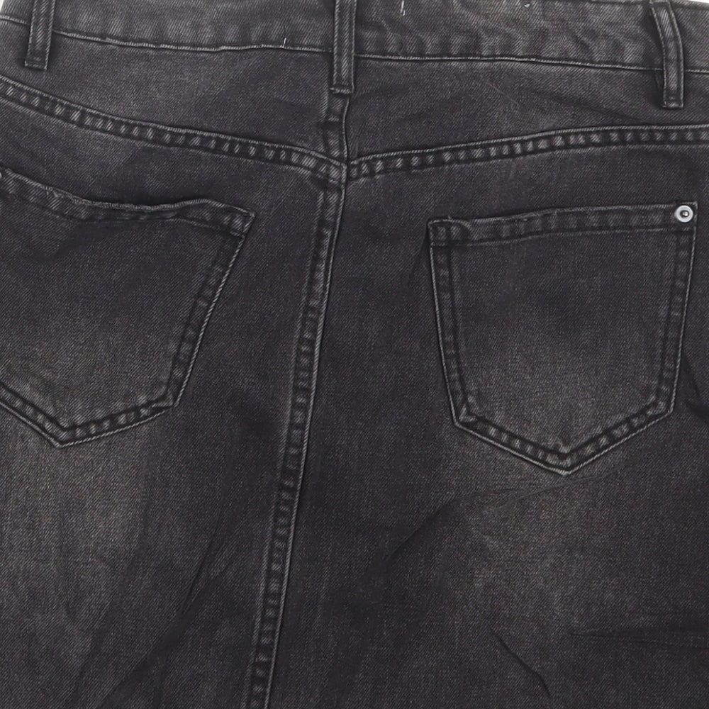 New Look Womens Black  Denim Straight & Pencil Skirt Size 6