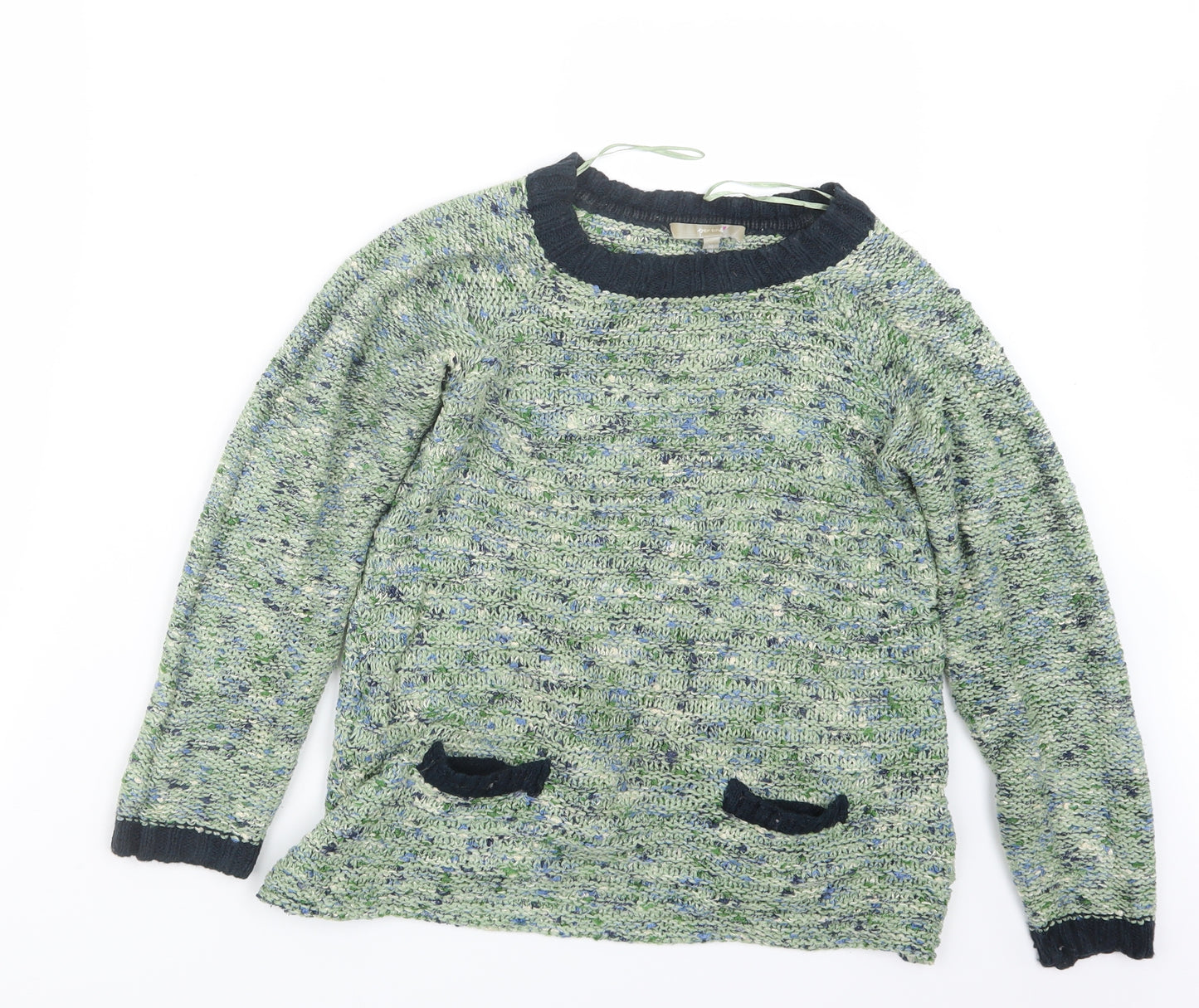 Per Una Womens Green  Knit Pullover Jumper Size 10