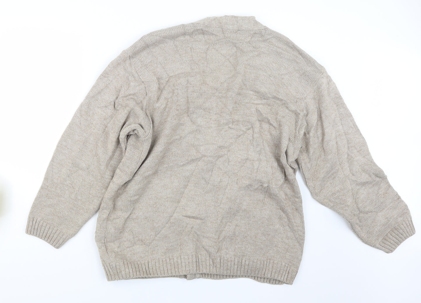 Berkertex Mens Beige  Knit Cardigan Jumper Size L