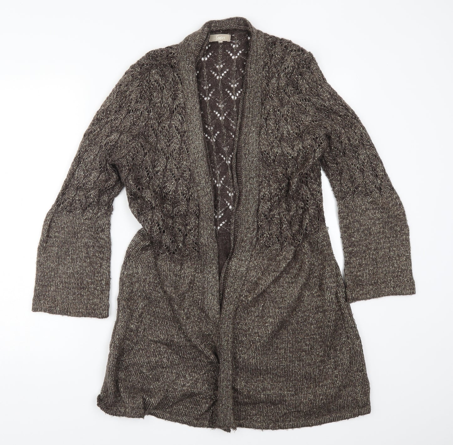 Soon Womens Brown  Knit Cardigan Jumper Size 16