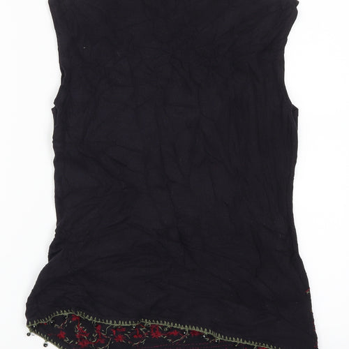 Veronica Maine Womens Purple Floral  Basic Tank Size S