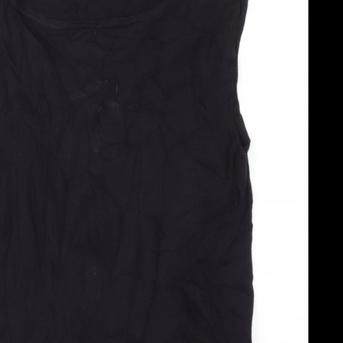 Veronica Maine Womens Purple Floral  Basic Tank Size S