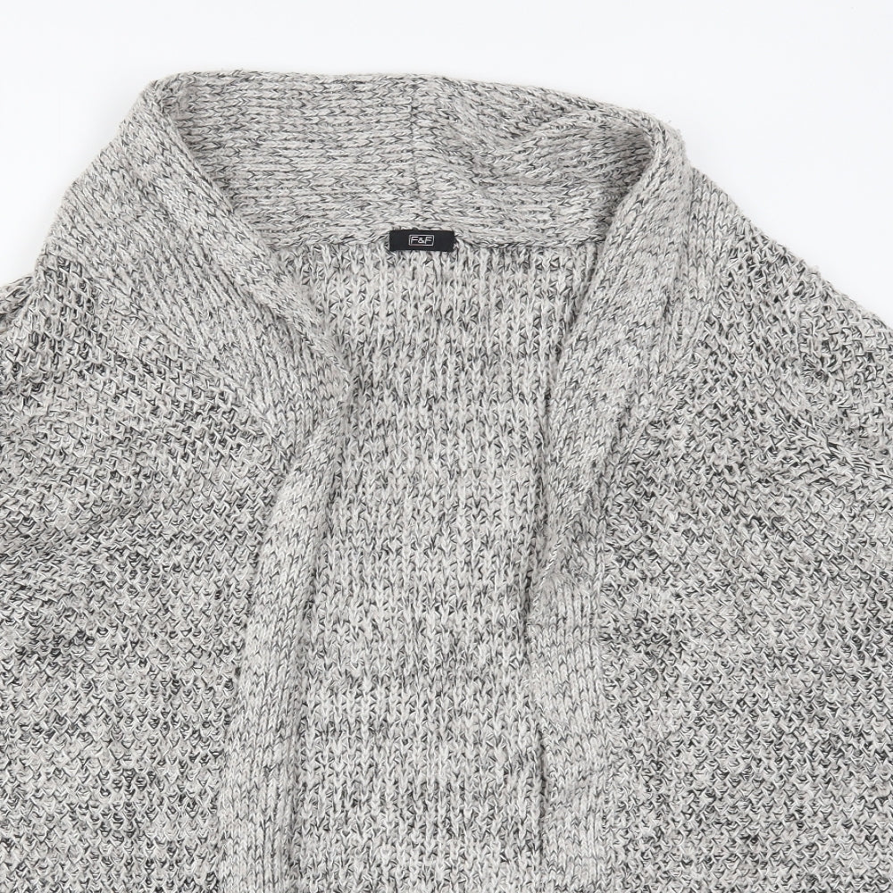 F&F Womens Grey  Knit Cardigan Jumper Size 22