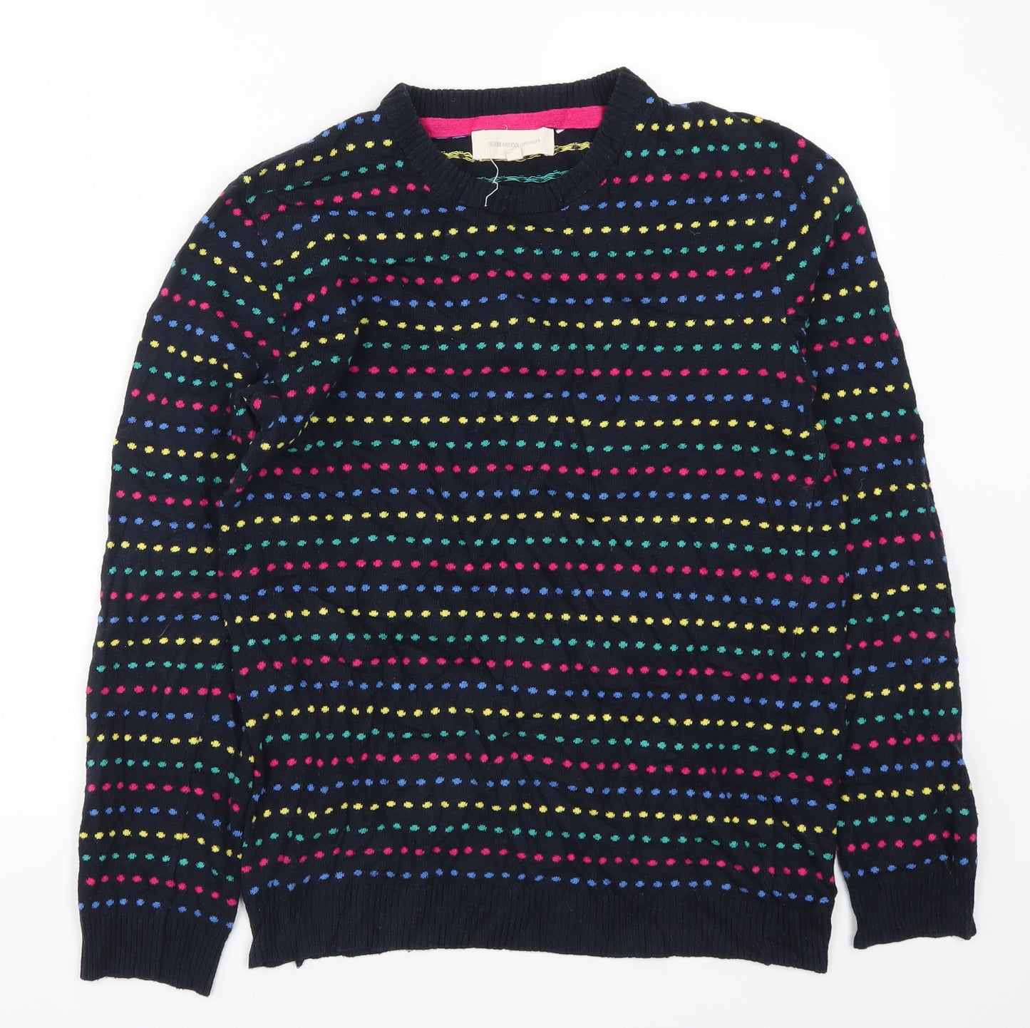 Frederik Anderson Mens Multicoloured Polka Dot Knit Pullover Jumper Size M