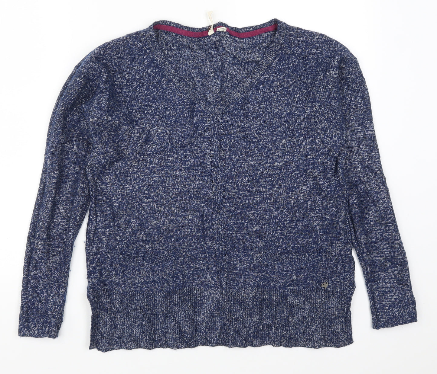 White Stuff Womens Blue  Knit Pullover Jumper Size 12