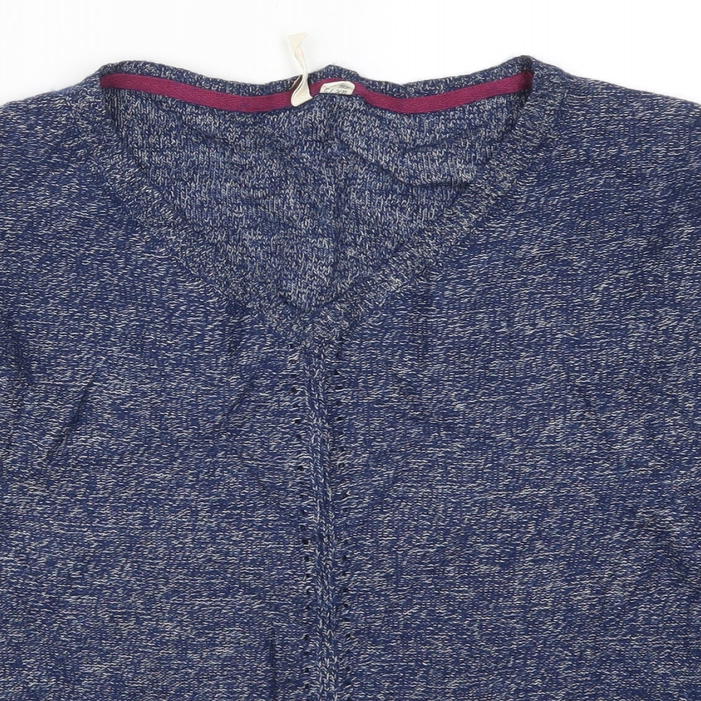 White Stuff Womens Blue  Knit Pullover Jumper Size 12