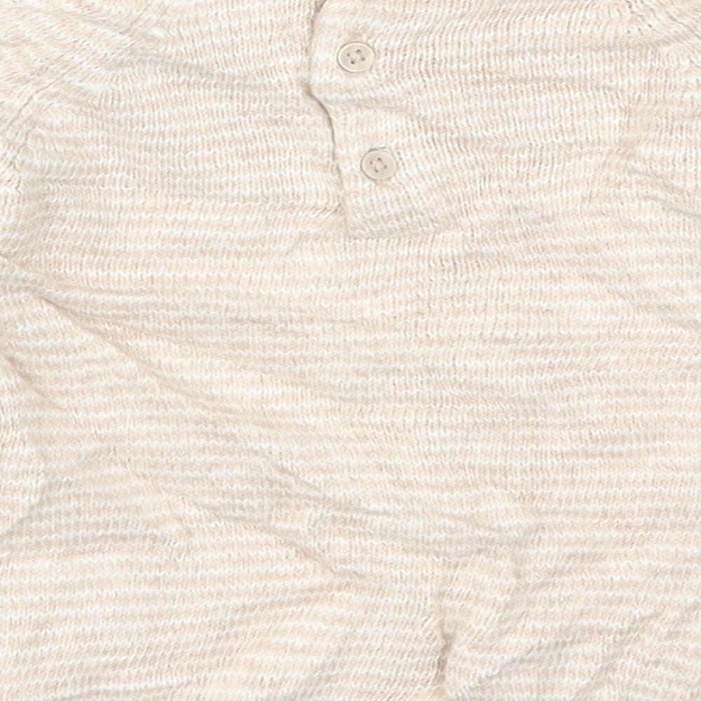 Marks and Spencer Girls Pink Striped  Pullover Jumper Size 12-18 Months