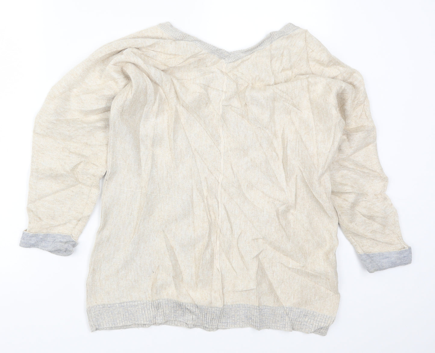 Monson Womens Beige  Knit Pullover Jumper Size M