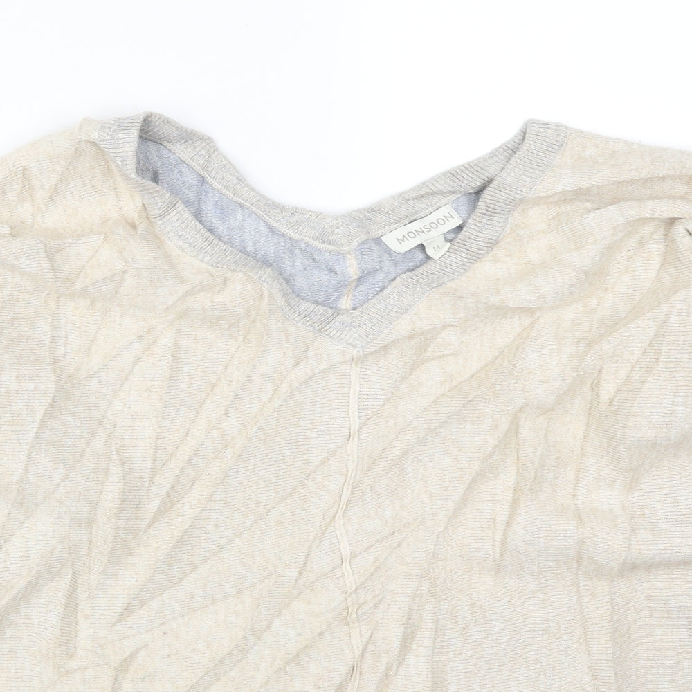 Monson Womens Beige  Knit Pullover Jumper Size M