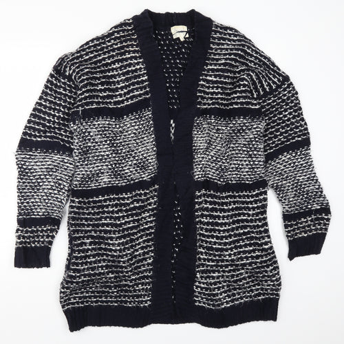 NEXT Womens Blue Striped Knit Cardigan Jumper Size M