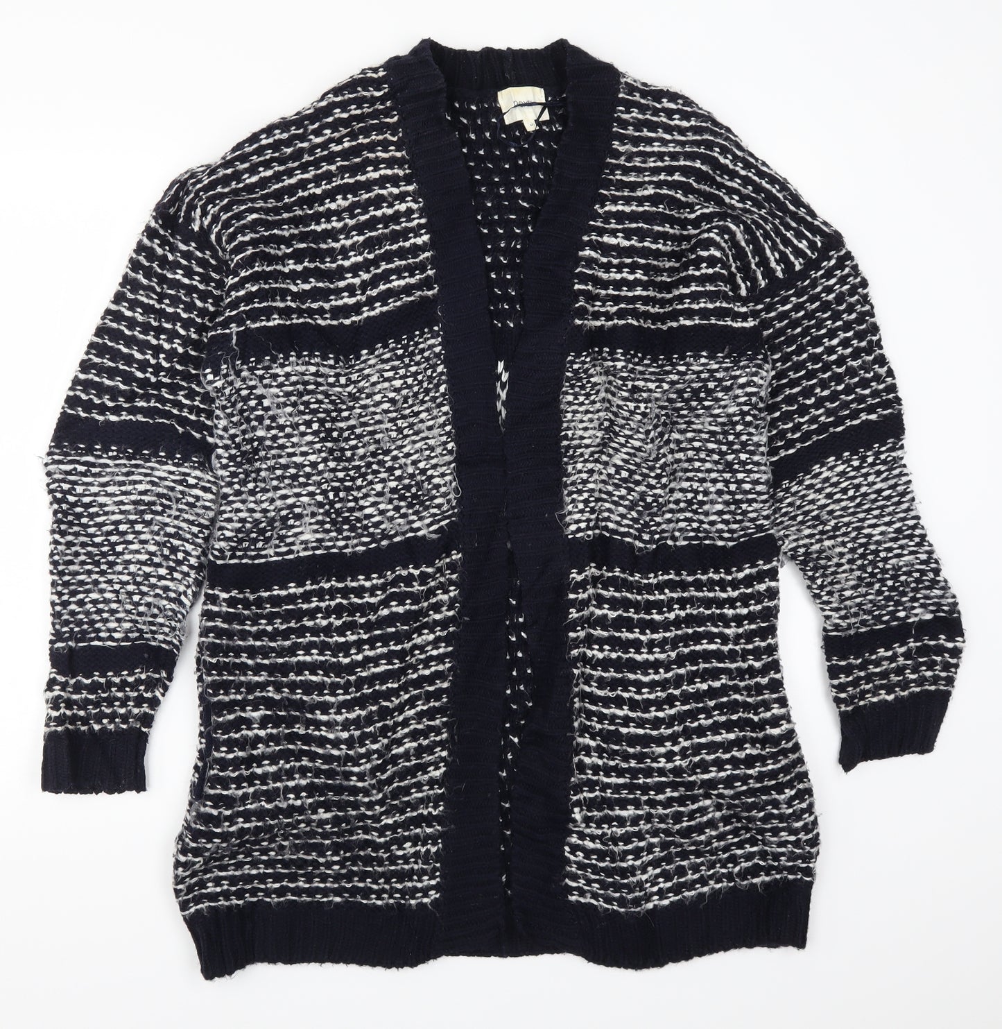 NEXT Womens Blue Striped Knit Cardigan Jumper Size M